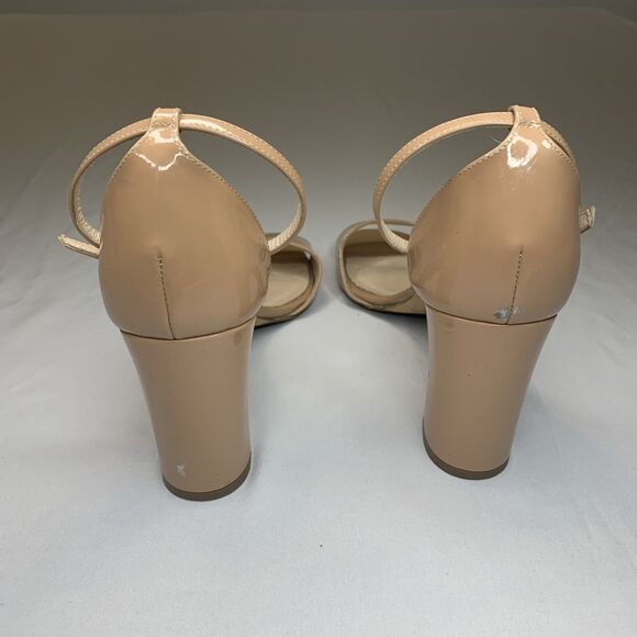 LK Bennett Helena Patent Leather Heels Nude Ankle Strap Career - US 9 EU 39 - Picture 4 of 8